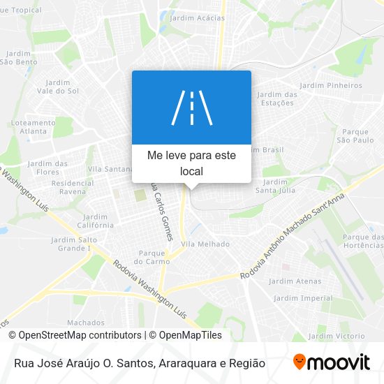 Rua José Araújo O. Santos mapa