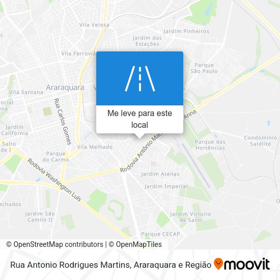 Rua Antonio Rodrigues Martins mapa