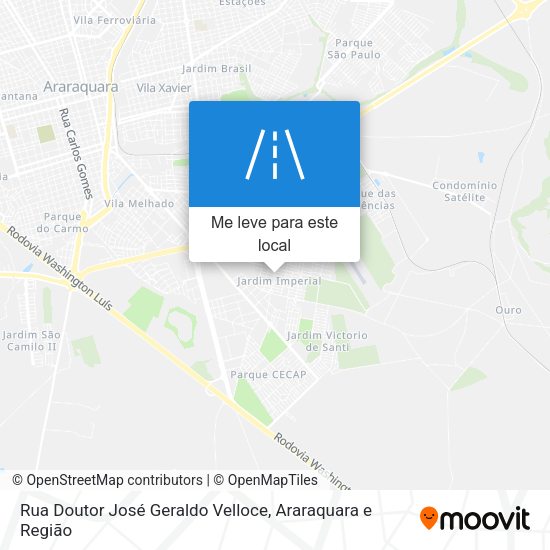 Rua Doutor José Geraldo Velloce mapa