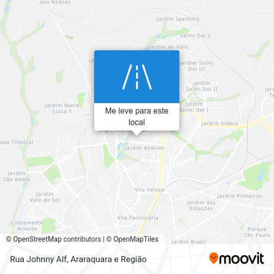Rua Johnny Alf mapa