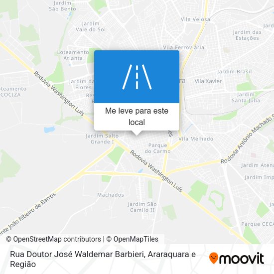 Rua Doutor José Waldemar Barbieri mapa