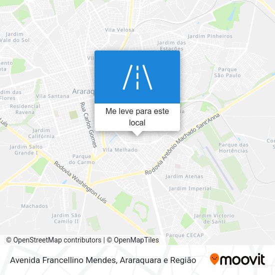 Avenida Francellino Mendes mapa