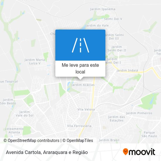 Avenida Cartola mapa