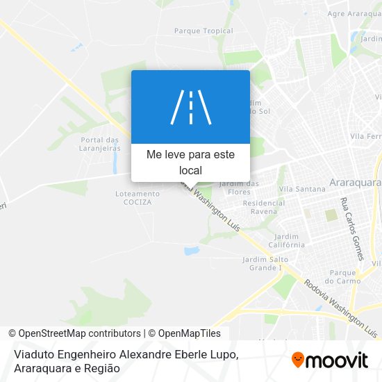 Viaduto Engenheiro Alexandre Eberle Lupo mapa