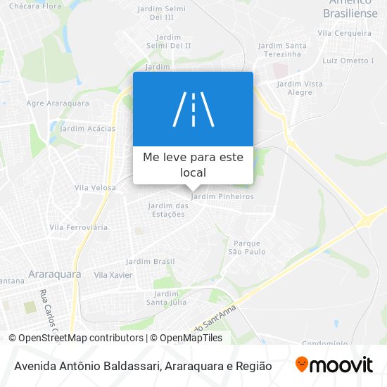 Avenida Antônio Baldassari mapa