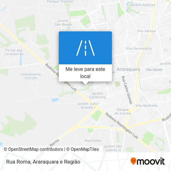 Rua Roma mapa