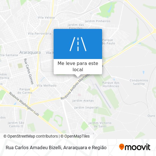 Rua Carlos Amadeu Bizelli mapa