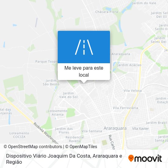 Dispositivo Viário Joaquim Da Costa mapa