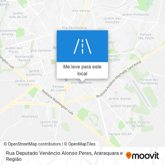 Rua Deputado Venâncio Alonso Peres mapa