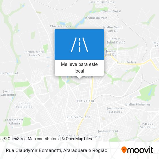Rua Claudymir Bersanetti mapa