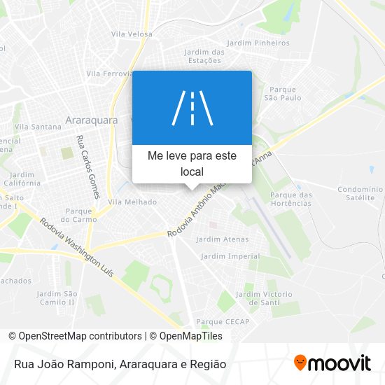 Rua João Ramponi mapa