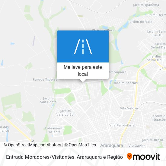 Entrada Moradores/Visitantes mapa