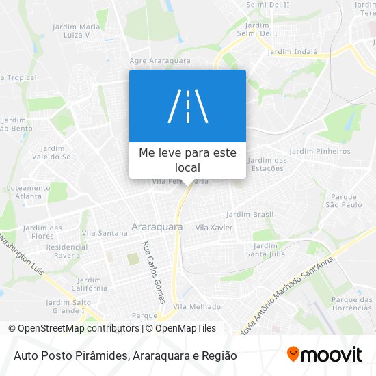 Auto Posto Pirâmides mapa