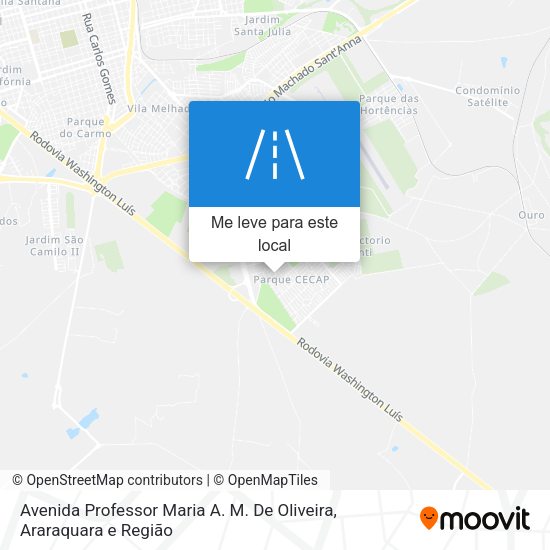 Avenida Professor Maria A. M. De Oliveira mapa