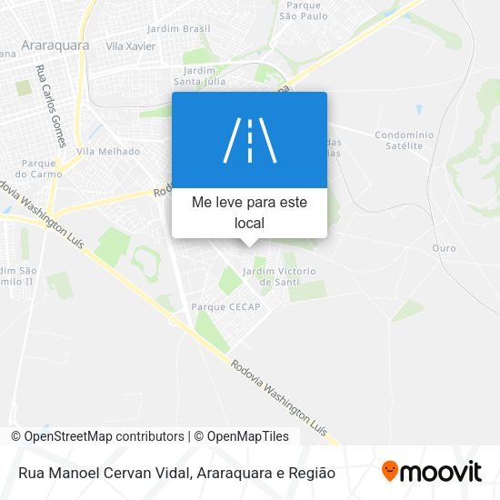 Rua Manoel Cervan Vidal mapa