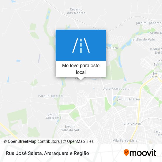 Rua José Salata mapa