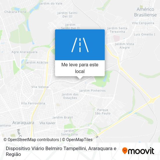 Dispositivo Viário Belmiro Tampellini mapa