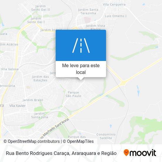 Rua Bento Rodrigues Caraça mapa