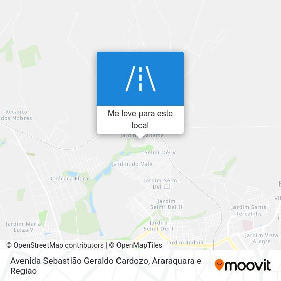 Avenida Sebastião Geraldo Cardozo mapa