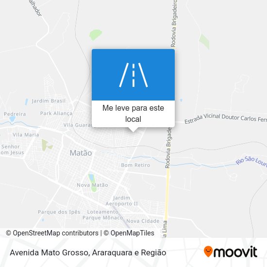 Avenida Mato Grosso mapa