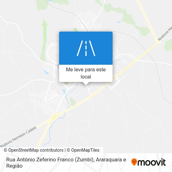 Rua Antônio Zeferino Franco (Zumbi) mapa