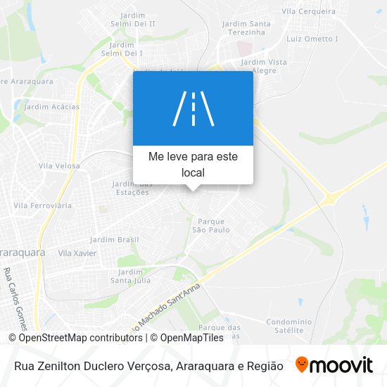 Rua Zenilton Duclero Verçosa mapa