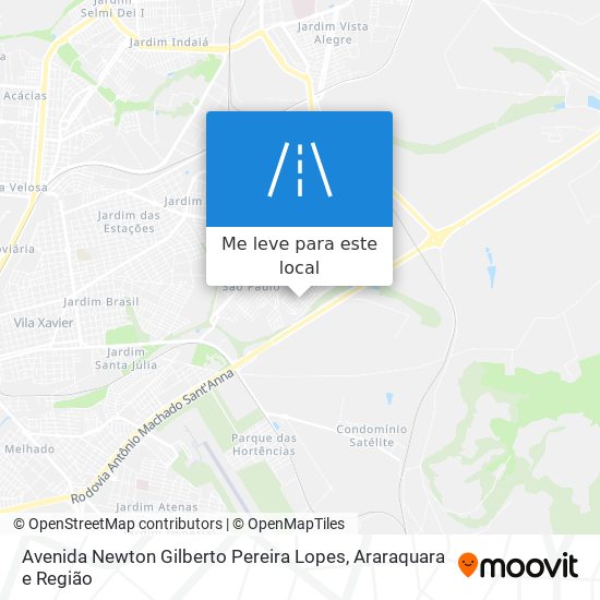 Avenida Newton Gilberto Pereira Lopes mapa