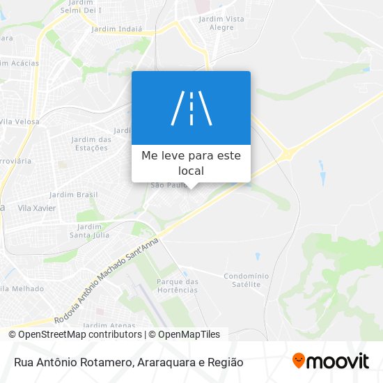 Rua Antônio Rotamero mapa