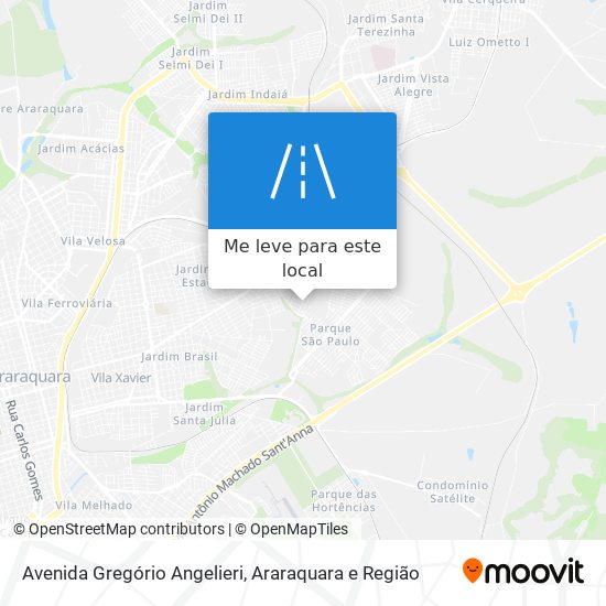 Avenida Gregório Angelieri mapa