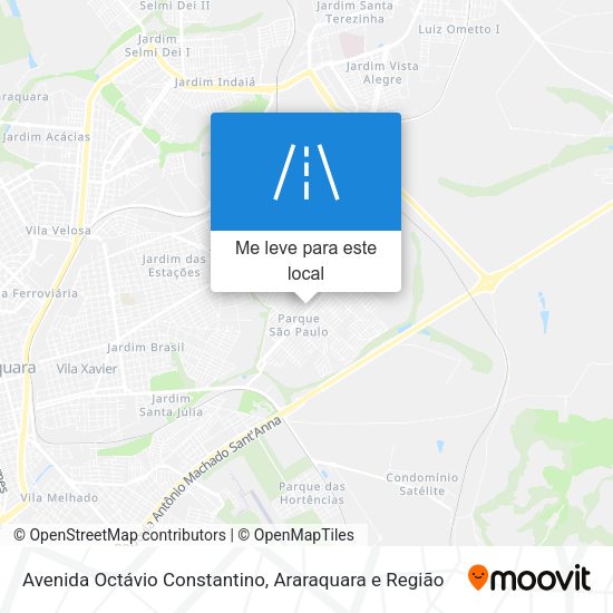 Avenida Octávio Constantino mapa