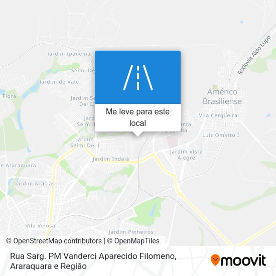 Rua Sarg. PM Vanderci Aparecido Filomeno mapa