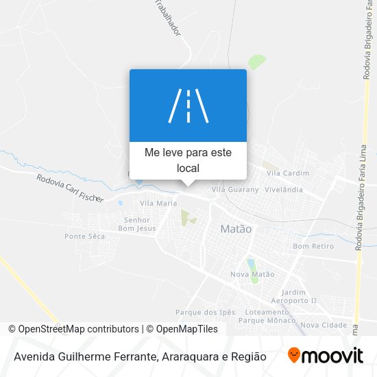 Avenida Guilherme Ferrante mapa