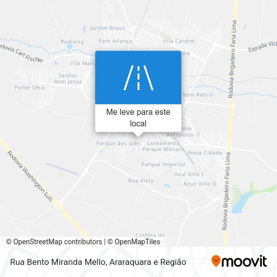 Rua Bento Miranda Mello mapa