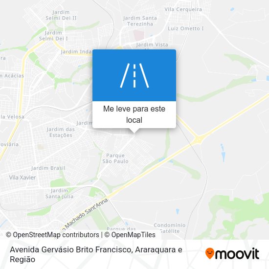Avenida Gervásio Brito Francisco mapa