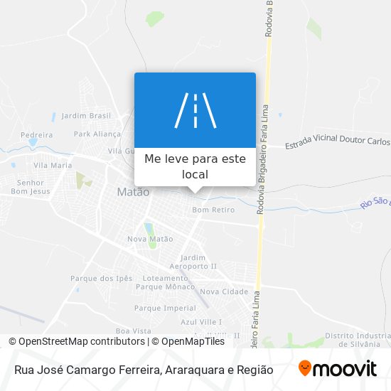 Rua José Camargo Ferreira mapa