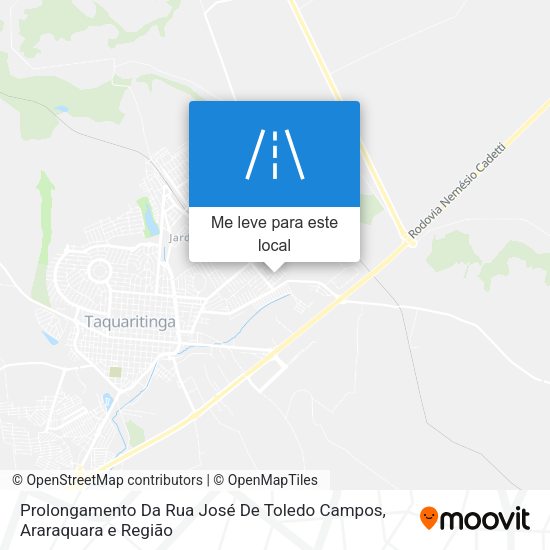 Prolongamento Da Rua José De Toledo Campos mapa