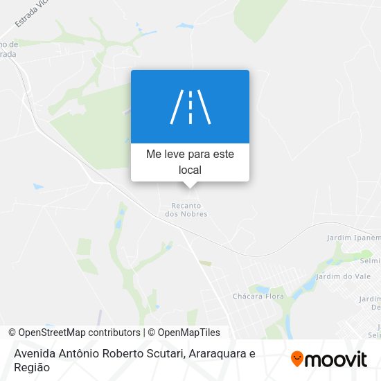 Avenida Antônio Roberto Scutari mapa