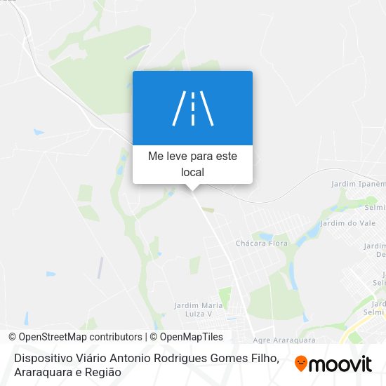 Dispositivo Viário Antonio Rodrigues Gomes Filho mapa