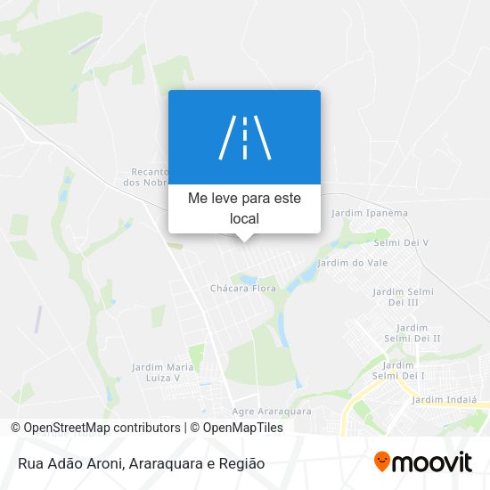Rua Adão Aroni mapa
