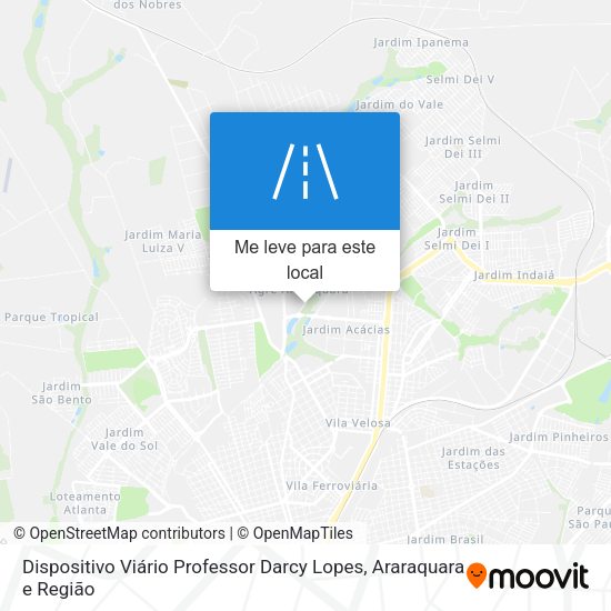 Dispositivo Viário Professor Darcy Lopes mapa