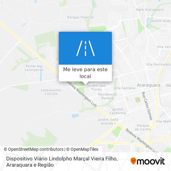 Dispositivo Viário Lindolpho Marçal Vieira Filho mapa