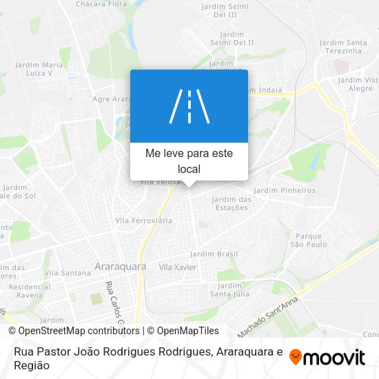 Rua Pastor João Rodrigues Rodrigues mapa
