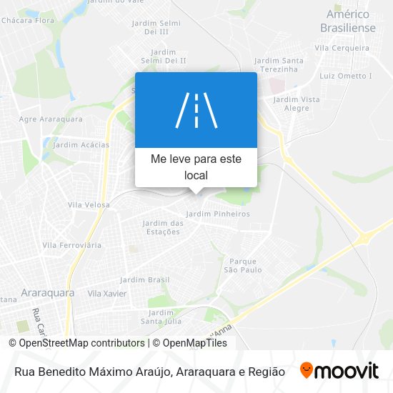 Rua Benedito Máximo Araújo mapa