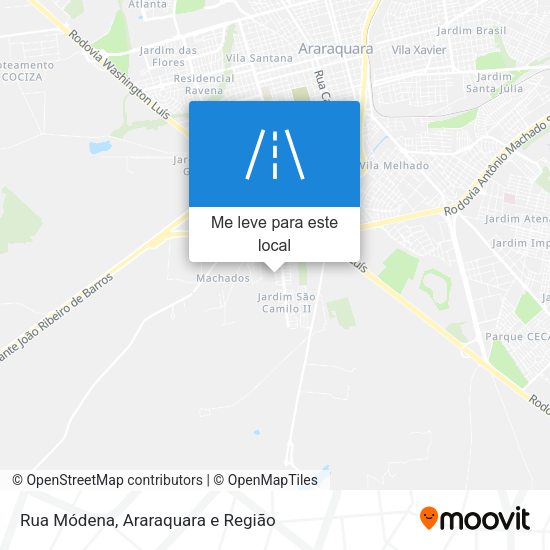 Rua Módena mapa
