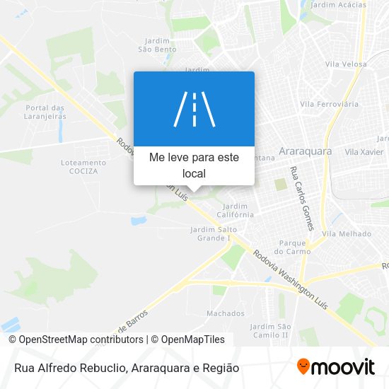 Rua Alfredo Rebuclio mapa