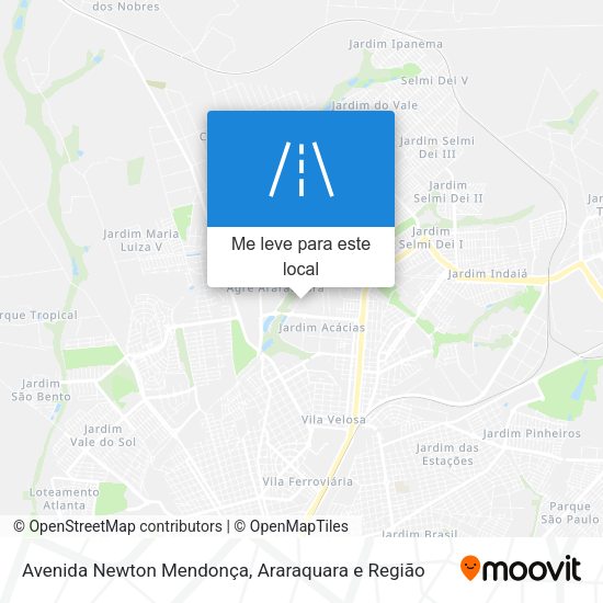 Avenida Newton Mendonça mapa