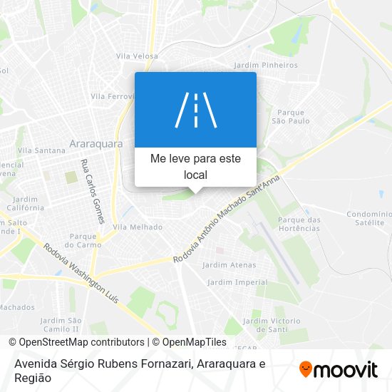 Avenida Sérgio Rubens Fornazari mapa