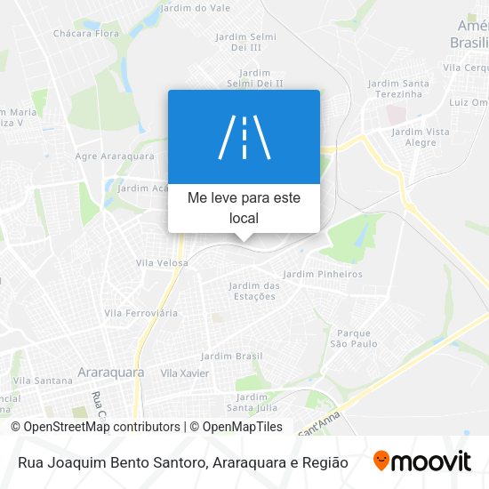 Rua Joaquim Bento Santoro mapa