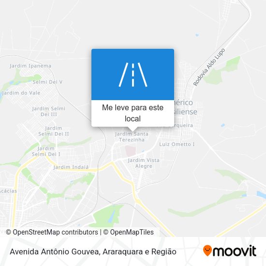 Avenida Antônio Gouvea mapa