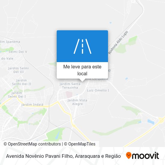 Avenida Novênio Pavani Filho mapa